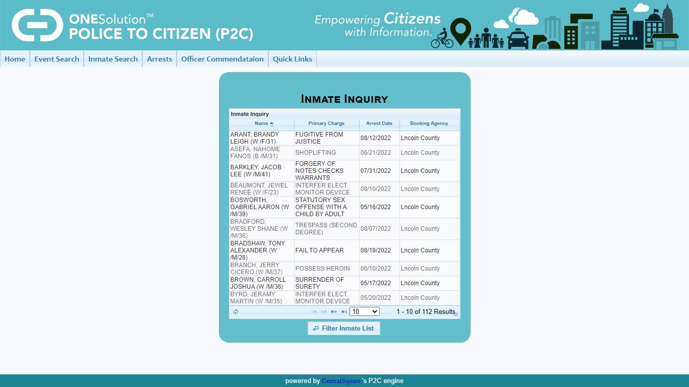 Lincoln County Sheriffs Office P2C